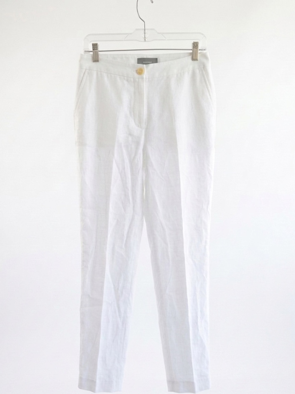 100% Linen Pants (Lined) - 4P Southampton Straight Leg Capri Trousers